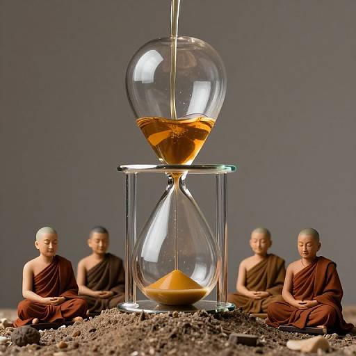 Upside-Down Liquid Time Hourglass