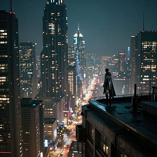 Futuristic Insect-Eye Cityscape at Night