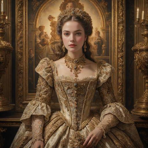 Elaborate Baroque Portrait of a Woman