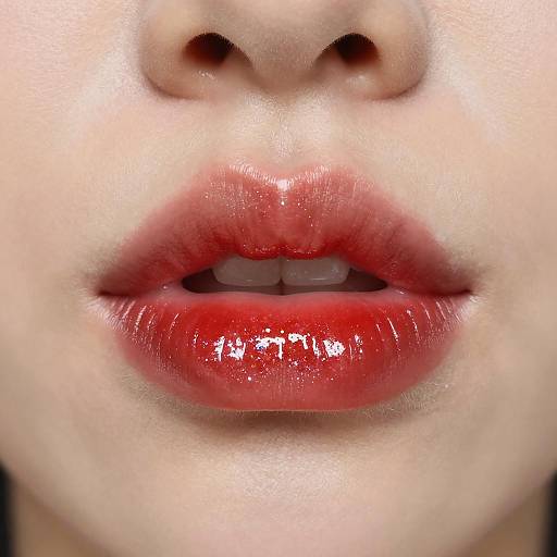 Glamorous Close-Up of Glittery Lips