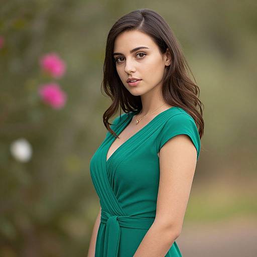 Emerald Green Wedding Dress Portrait