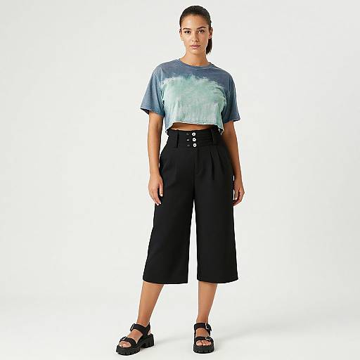 Woman in Casual Tie-Dye Street Style