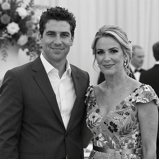 Elegant Couple in Black and White