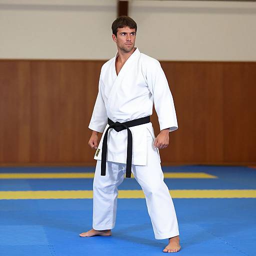 Karate Martial Artist Posing Strong