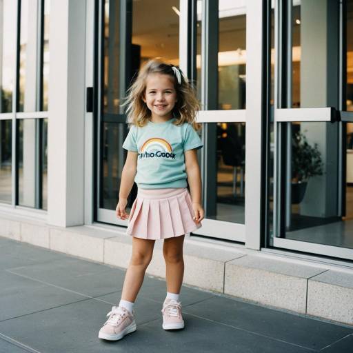 Smiling toddler girl in sporty outfit outdoors