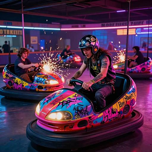 Retro-Futuristic Graffitipunk Bumper Battle