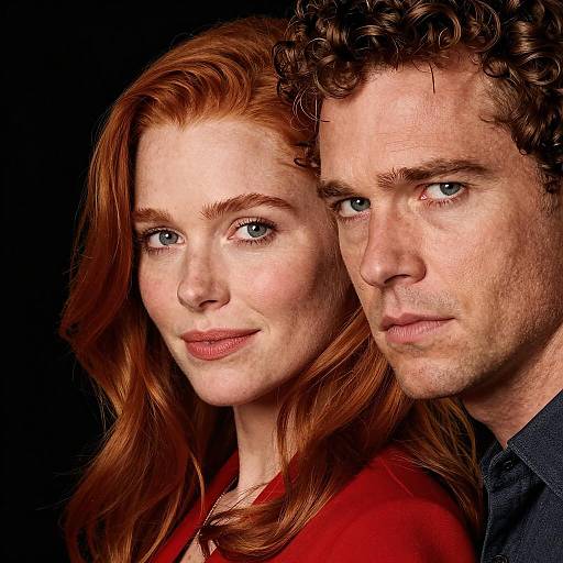 Dramatic Movie Poster with Intense Duo