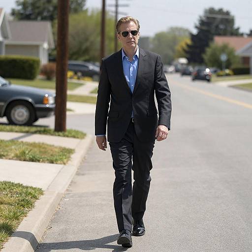 Casual Stroll in Suburban Sunshine