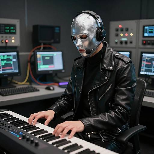 Mysterious Musician in Control Room