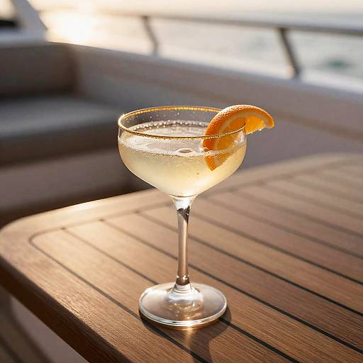 Sun-Drenched Champagne on Yacht Deck