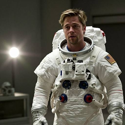 Anxious Astronaut Brad Pitt Sci-Fi