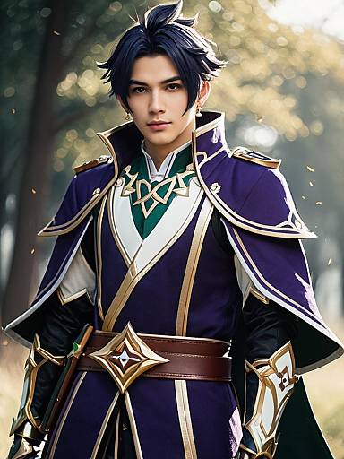 Photorealistic Man in Childe Outfit