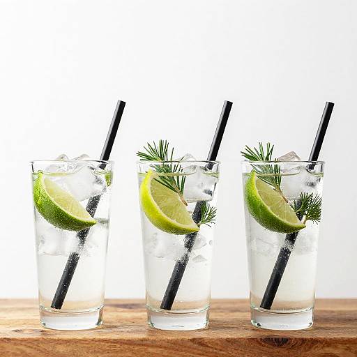 Refreshing Lime and Herb Drinks