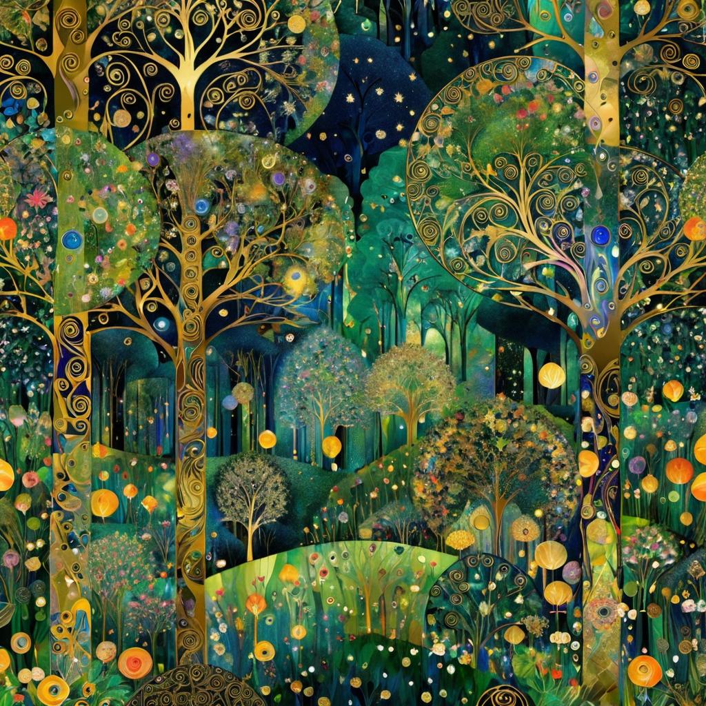 Elegant Enchanted Woodland Inspired by Klimt