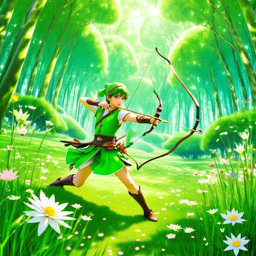 Archer and Fairy in Enchanted Glade