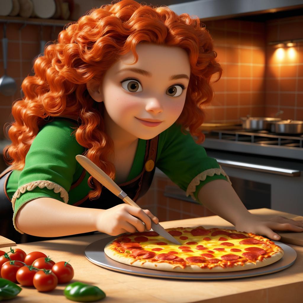 Merida Crafting a Delicious Pizza