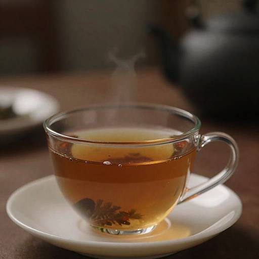 Cinematic Close-Up of Cheerful Tea