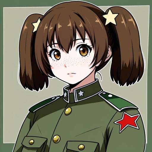 Illustration of Alisa (girls und panzer), girls und panzer in the style of Clamp (circle)