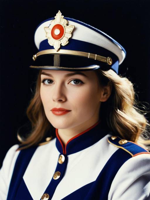 Photorealistic Close-Up of Majorette Woman