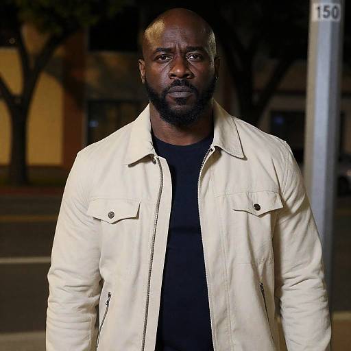 Urban Night Portrait of a Muscular Man