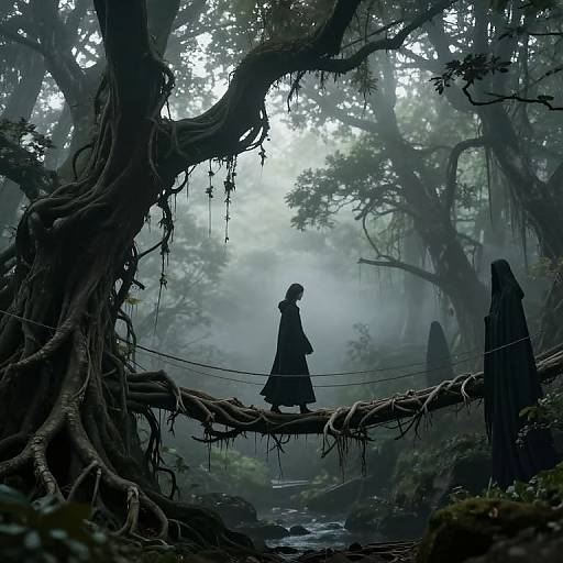 Mystical Forest Bridge Journey