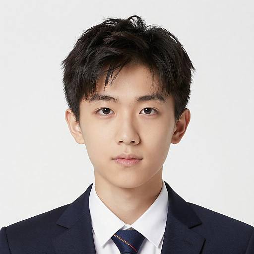 Masterpiece Portrait of Boy on White