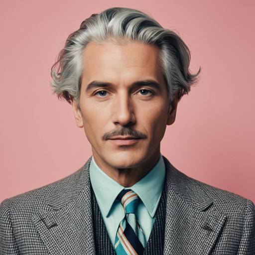 Elegant Silver-Haired Gentleman Portrait