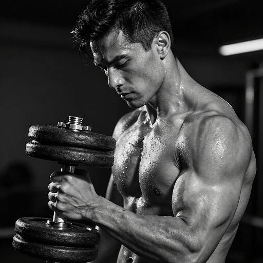Dramatic Black-and-White Muscle Photography