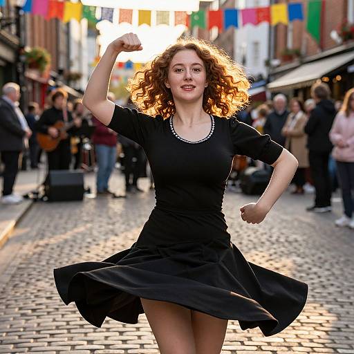 Passionate Irish Dance in Dublin Street