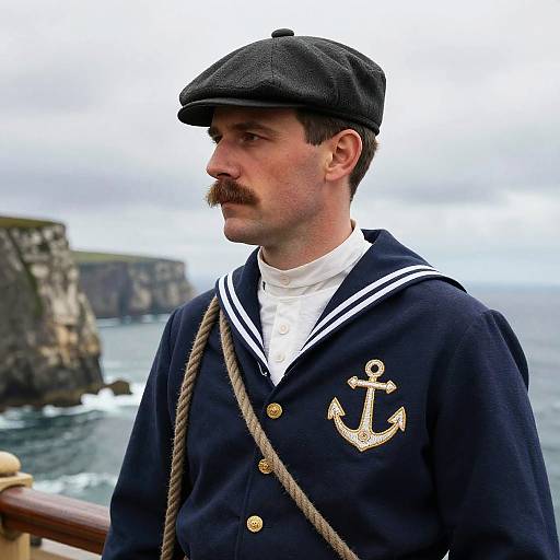 1920s French Sailor Uniform Portrait