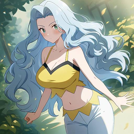 Illustration of Karen (pokemon), pokemon in the style of Rei (tonbo0430)