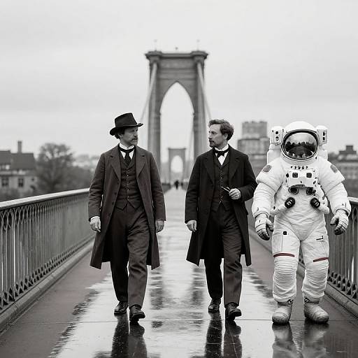 Mirrored Time Bridge Connecting Eras