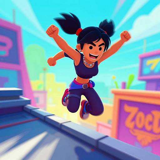 Energetic Fortnite Rooftop Leap