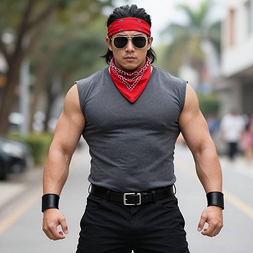 Kung Fury Style Man Posing