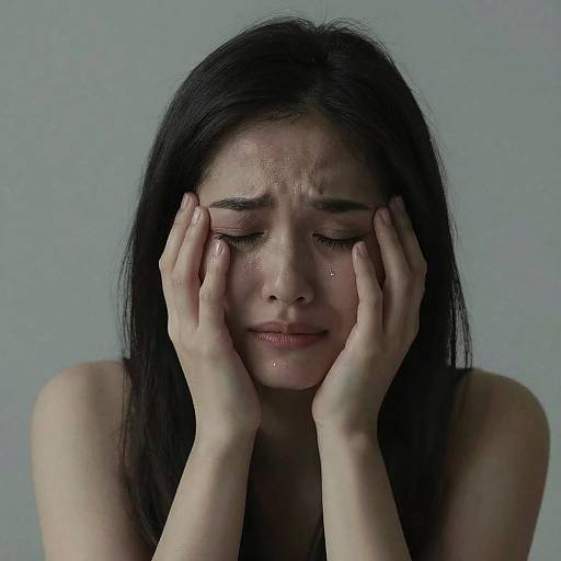 Emotional Sorrowful Studio Portrait