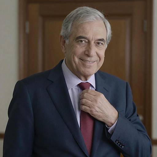 Smiling Older Man in Suit Portrait
