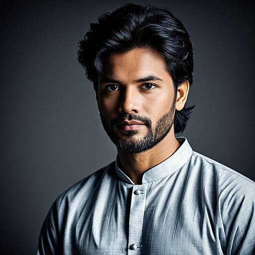 Portrait of Young Man in Kurta Pajama
