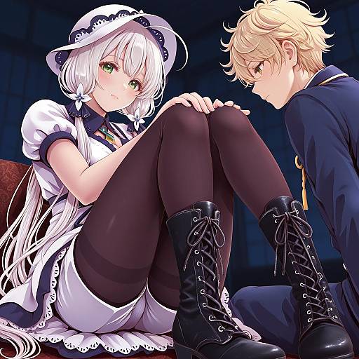 Illustration of Monoyoshi sadamune, touken ranbu in the style of Pako (pousse-cafe)