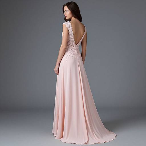 Elegant Pink Chiffon Prom Dress