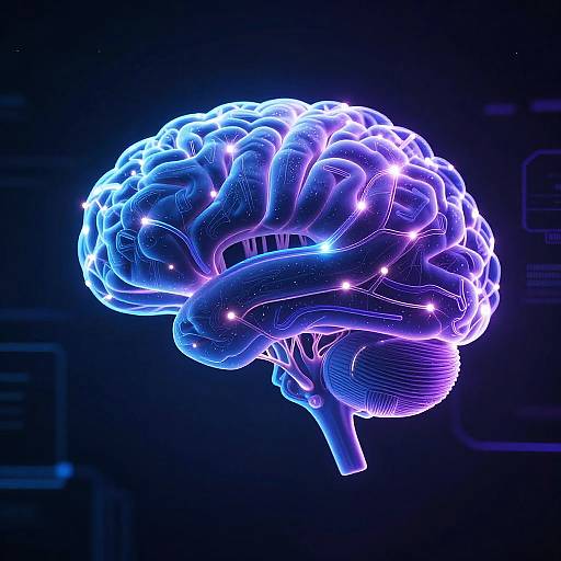 Futuristic AI Brain Neural Network