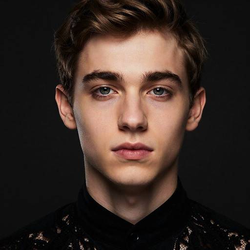 Close-Up Portrait of a Young Man