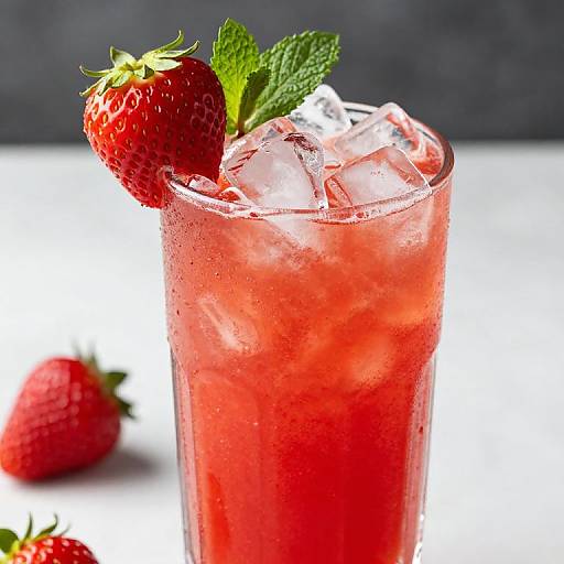 Vibrant Strawberry Basil Smash Photo