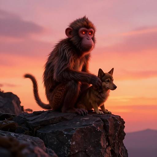 Half Monkey Half Dog Fantasy Creature