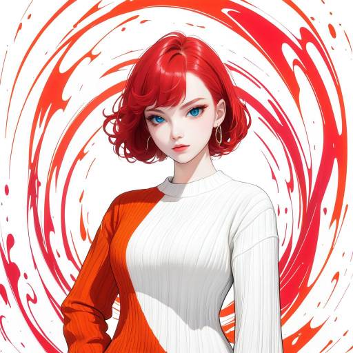 Fiery Fashionista: Confident Young Woman Fiery Fashionista: Confident Young Woman