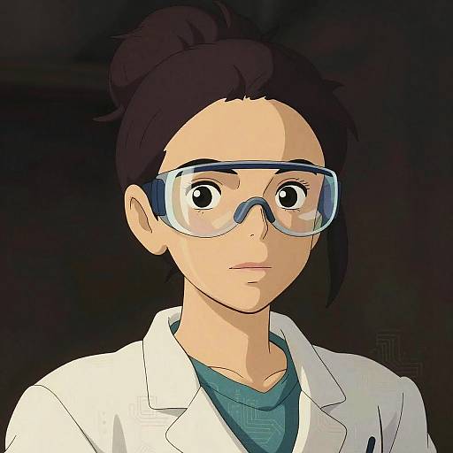 Female Scientist Wearing Protective Goggles