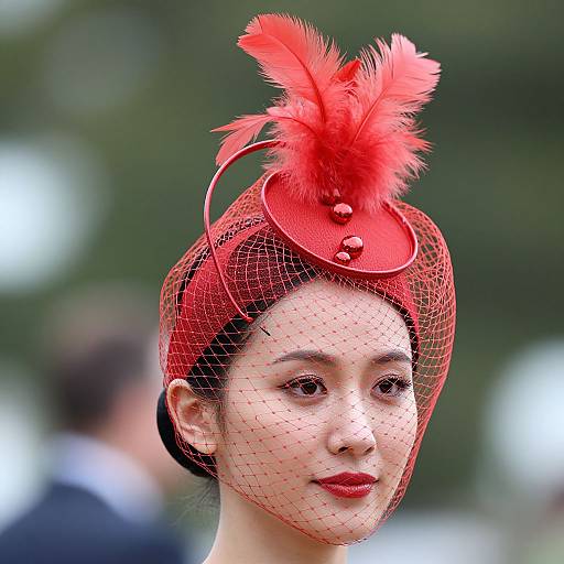 Elegant Red Fascinator for Events
