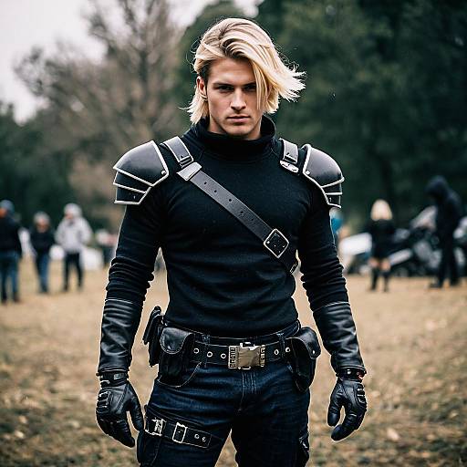 Blonde Male EDC Outfit Standing Solo