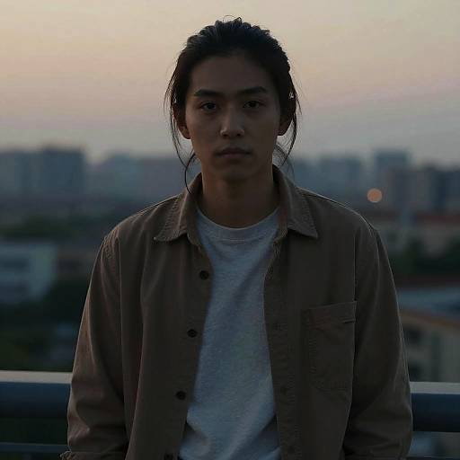 Cinematic Dusk Portrait: Casual, Hair Tied