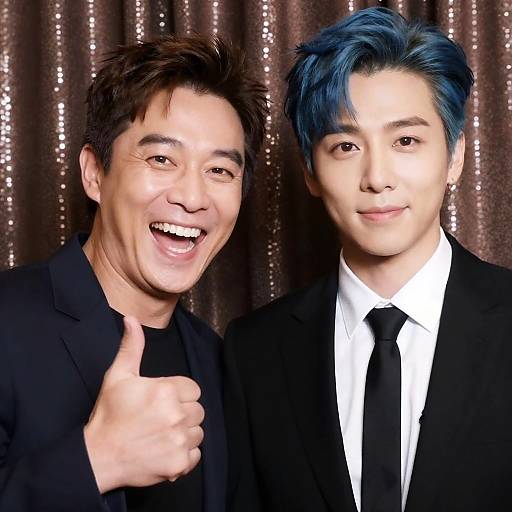 Two Stylish Men with Unique Hairstyles