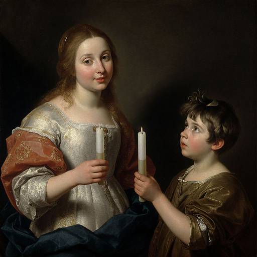 Baroque Candlelit Portrait in Rubens Style